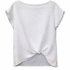 Gilli White Twist Front Blouse | Size M | Made in USA